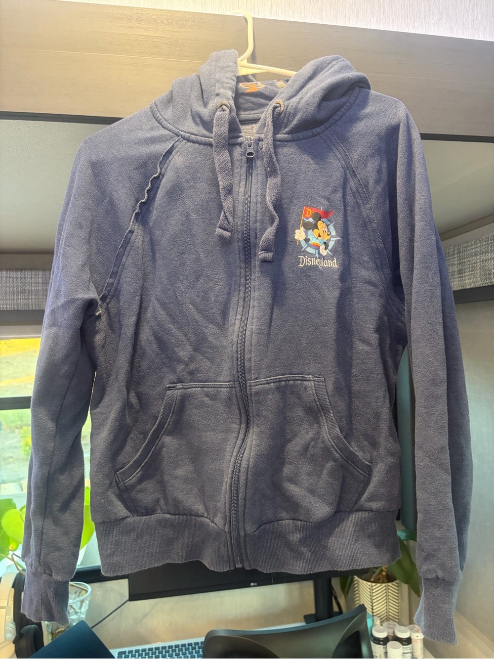 Disney Navy Hoodie with Orange and Green Accent